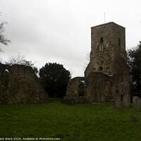 Buy canvas prints of Old Saint Helen's Church ruins in Hastings. by Mark Ward