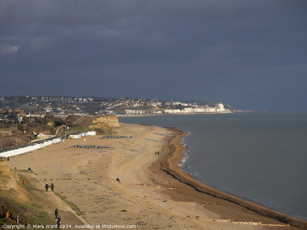 The view from Galley Hill toward Hastings. Picture Board by Mark Ward