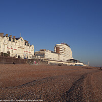 Buy canvas prints of St Leonards Beach in East Sussex. by Mark Ward