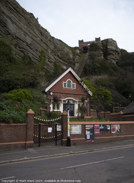 The East Hill Lift in Hastings. Picture Board by Mark Ward