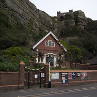 Buy canvas prints of The East Hill Lift in Hastings. by Mark Ward