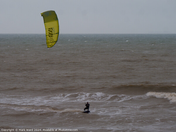 Kitesurfing in Sussex. Picture Board by Mark Ward