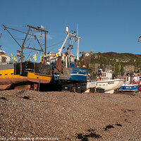 Buy canvas prints of Hastings Fishing Fleet by Mark Ward