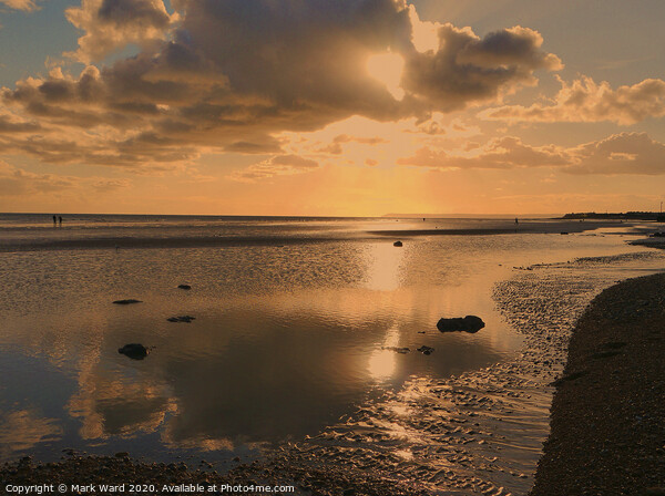 Sussex Coastal Sunset Picture Board by Mark Ward