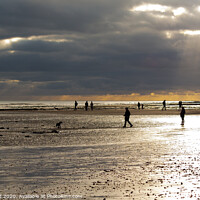 Buy canvas prints of Walking On The Beach by Mark Ward