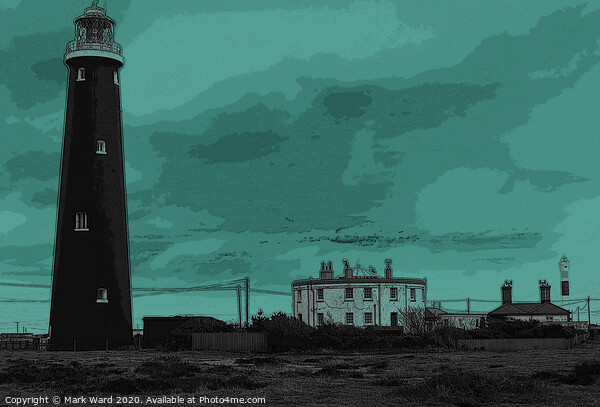 Dungeness Lighthouse Scene Picture Board by Mark Ward