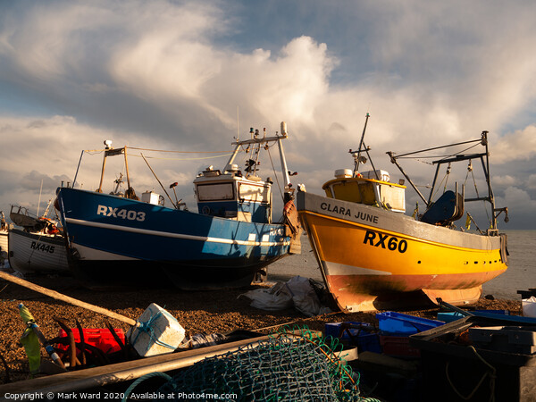 Fishing Boats of Hastings Picture Board by Mark Ward