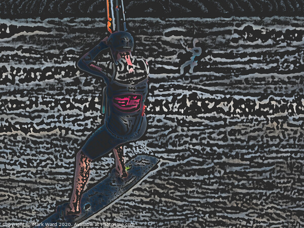Kitesurf Action Man Picture Board by Mark Ward