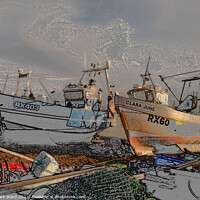 Buy canvas prints of The Fishing Fleet of Hastings by Mark Ward