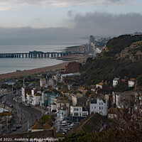 Buy canvas prints of Hastings from the East Hill by Mark Ward
