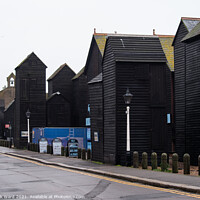 Buy canvas prints of Hastings Net Huts by Mark Ward