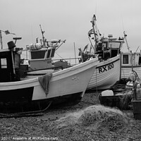 Buy canvas prints of Beached Fishing Boats by Mark Ward