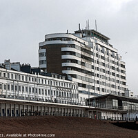 Buy canvas prints of Marine Court on St Leonards seafront by Mark Ward