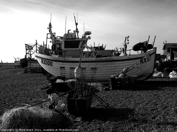 Fishing Boat of Hastings. Picture Board by Mark Ward