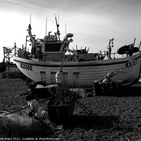 Buy canvas prints of Fishing Boat of Hastings. by Mark Ward