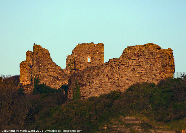 Hastings Castle viewed from the Seafront. Picture Board by Mark Ward