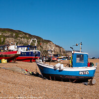 Buy canvas prints of The Hastings Fishing Fleet. by Mark Ward