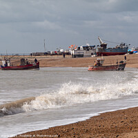 Buy canvas prints of Returning to the Fleet in Hastings. by Mark Ward