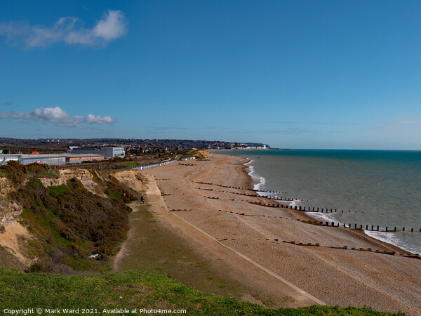 Coastal Path from Bexhill to Hastings Picture Board by Mark Ward