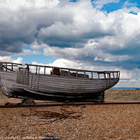 Buy canvas prints of Wreck at Dungeness. by Mark Ward