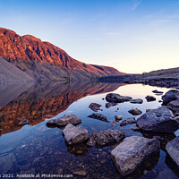 Buy canvas prints of Wast Water Shoreline Sunset by Jonny Gios