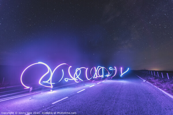 Light Painting on the Road  Picture Board by Jonny Gios