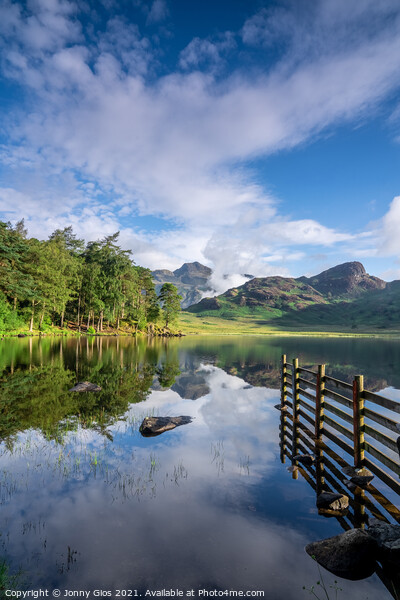 The Fence at Blea Tarn Picture Board by Jonny Gios