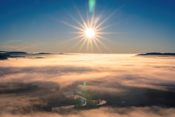 Sun Burst Cloud Inversion  Picture Board by Jonny Gios
