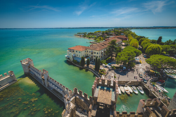 Sirmione from above Picture Board by Jonny Gios