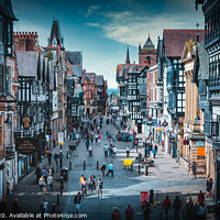 Buy canvas prints of East Gate Shoppers Chester by Jonny Gios