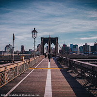 Buy canvas prints of Brooklyn Bridge Walkway by Jonny Gios
