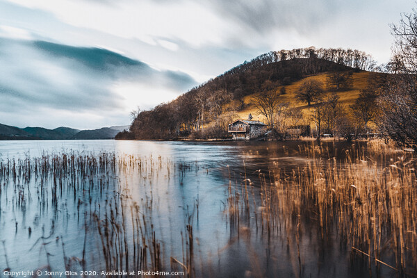 Ullswater Boathouse in Autumn  Picture Board by Jonny Gios