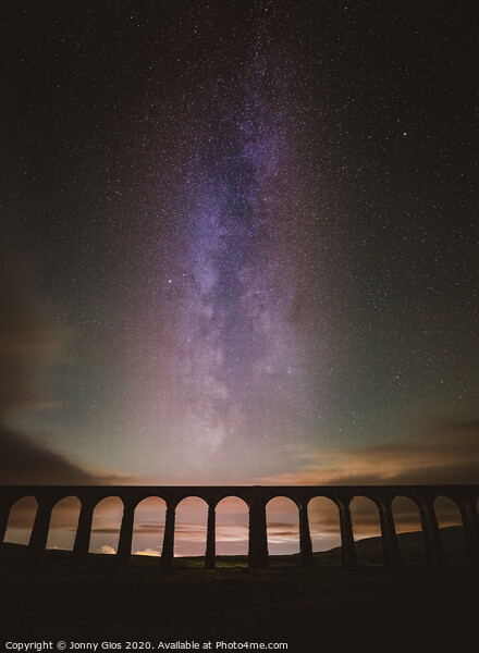 Ribblehead Viaduct at Night  Picture Board by Jonny Gios