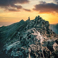 Buy canvas prints of Striding Edge Walkers by Jonny Gios
