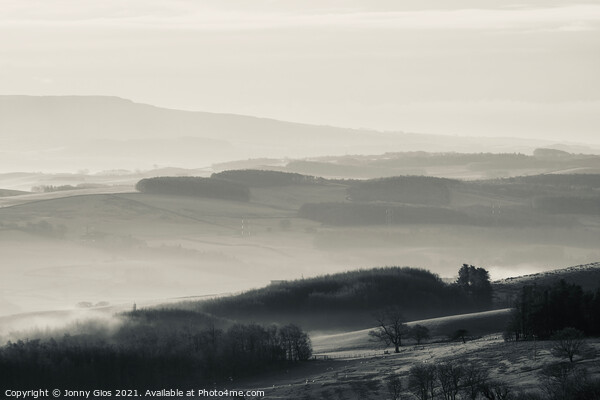 Mist in Kirkby Lonsdale Valley Picture Board by Jonny Gios
