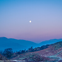 Buy canvas prints of Moon Set in the Lake District  by Jonny Gios