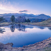 Buy canvas prints of Pink Skies at Kelly Hall Tarn by Jonny Gios