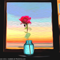 Buy canvas prints of The window rose by Paul Robson