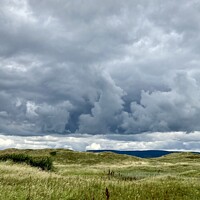 Buy canvas prints of A Storm sky over Kenfig Nature Reserve  by Gaynor Ball