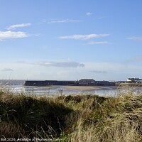 Buy canvas prints of Porthcawl pier and lighthouse from Coney Beach. by Gaynor Ball