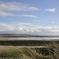 Buy canvas prints of Ogmore and Southerndown viewed from Trecco Bay, Porthcawl, South Wales by Gaynor Ball