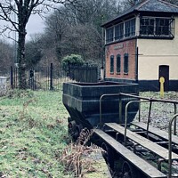 Buy canvas prints of Cefn Junction signal Box by Gaynor Ball