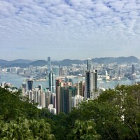Buy canvas prints of Hong Kong skyline by Gaynor Ball