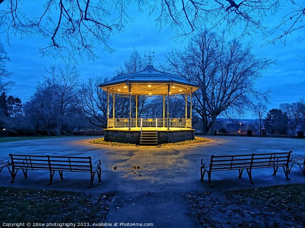 Bandstand Glow - (Landscape.) Picture Board by 28sw photography