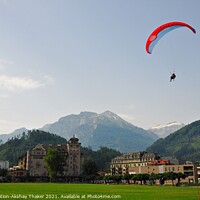 Buy canvas prints of A group of people enjoying paragliding  by PhotOvation-Akshay Thaker