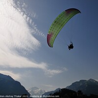 Buy canvas prints of A man flying through the air on top of a mountain by PhotOvation-Akshay Thaker