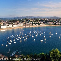 Buy canvas prints of An aerial panoramic view of the beautiful San Sebastián by PhotOvation-Akshay Thaker