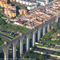 Buy canvas prints of Aerial view of Aqueduct and Lisbon city by PhotOvation-Akshay Thaker