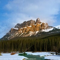 Buy canvas prints of Golden Hour, Castle Mountain  by PhotOvation-Akshay Thaker