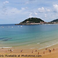 Buy canvas prints of Panoramic view of pristine golden beach. by PhotOvation-Akshay Thaker